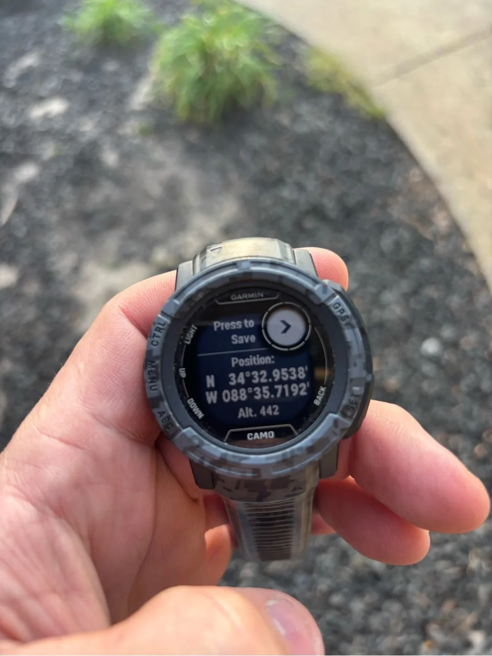 garmin Instinct Camo GPS Smartwatch - Gray Camo